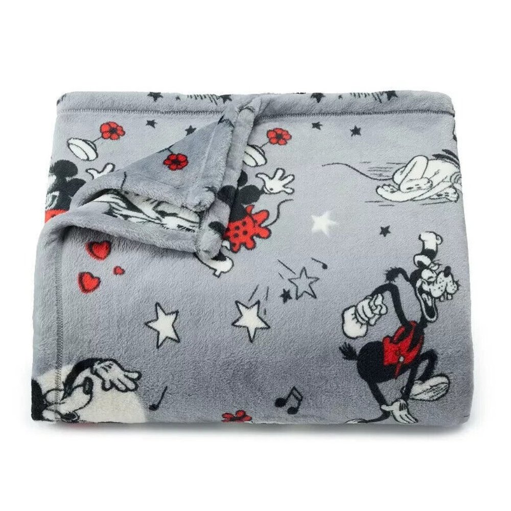 NEW MICKEY MOUSE & FRIENDS SOFT PLUSH THROW BLANKET THE BIG ONE NWT